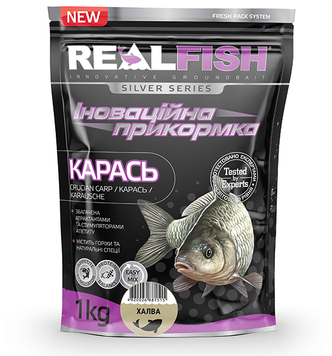 Прикормка RealFish "Карась" Халва 1кг фото