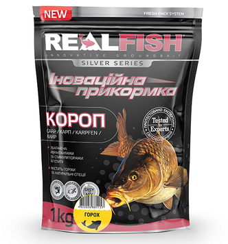 Прикормка RealFish "Короп" Горох 1кг фото