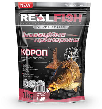 Прикормка RealFish "Короп" Кальмар-восьминіг 1кг фото