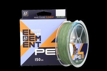 Шнур ZEOX Element PE X4 150m Moss Green 6.2 kg 0.128mm фото